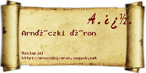 Arnóczki Áron névjegykártya