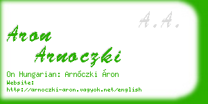 aron arnoczki business card